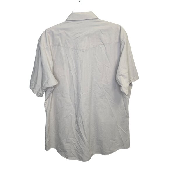 VTG Sheplers Pearl Snap Mens Short Sleeve Western Shirt Size Small 16.5 Cowboy - Picture 2 of 6